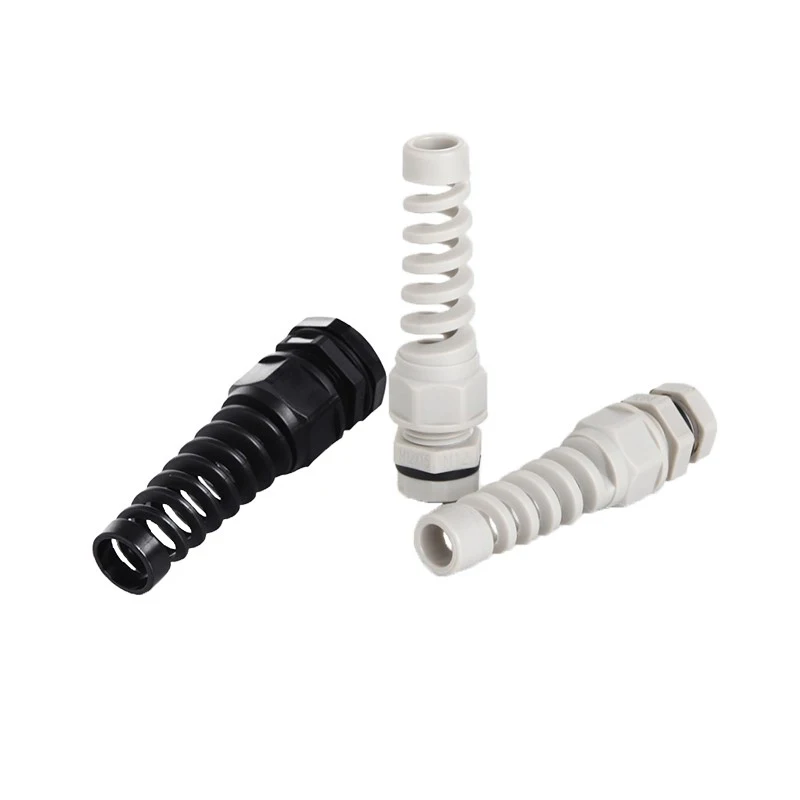 5 шт. IP68 Водонепроницаемый M12 PG7/PG9/PG11 кабельная втулка соединитель пластиковый гибкий спиральный ограничитель натяжения для 3,5-6 мм резьба провода