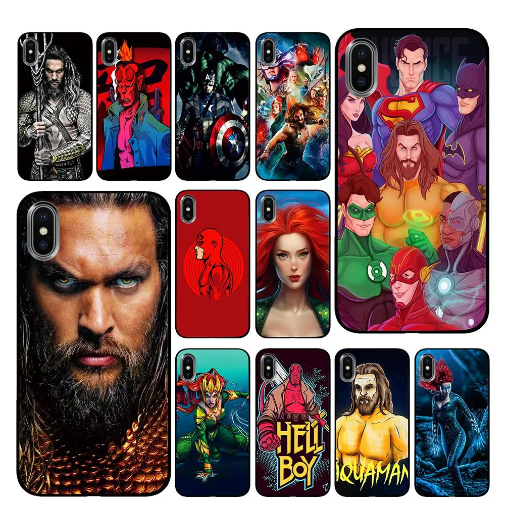 Супергероя черный чехол ТПУ для iPhone 5 5S 6 6s 7 8 Plus X XS XR 11 Pro Max|Чехлы-накладки| |
