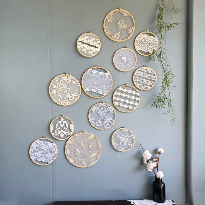 Белый кружевной настенный Фотофон для свадьбы украшение вечеринки домашний