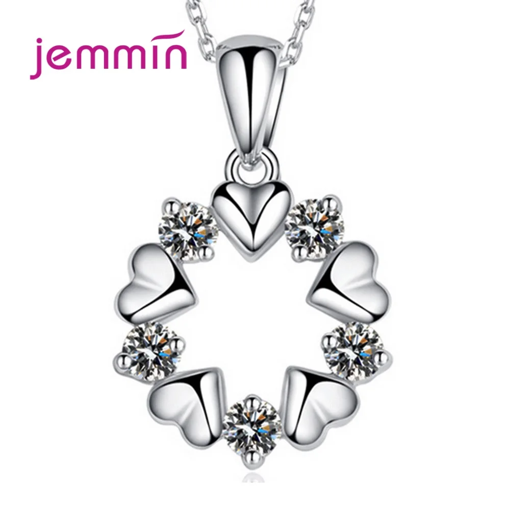 Женское ожерелье из серебра 925 пробы с кубическим цирконием|Ожерелья| |