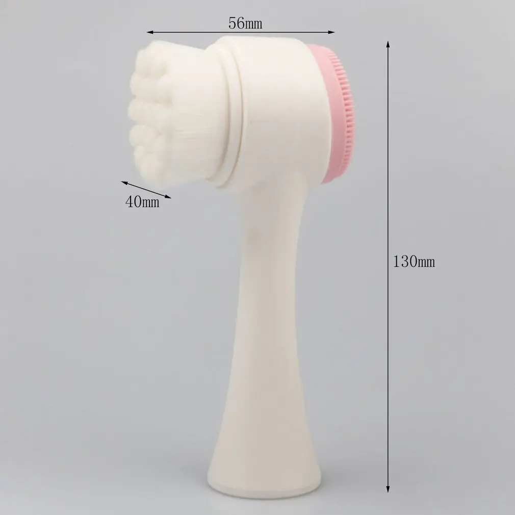 

Double Sides Silicone Facial Cleansing Brush Portable Size 3D Face Cleaning Massage Tool Facial Vibration Skin Care Brush