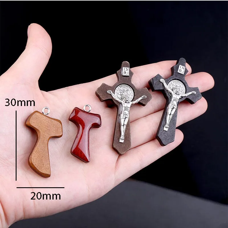 Религиозный Святого Бенедикта деревянный крест медаль старый стиль Розарий