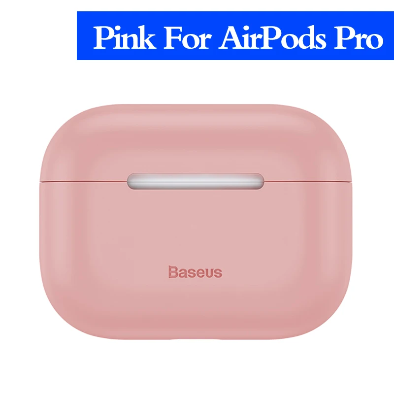 Pink For AirPodsPro Baseus Роскошный чехол для Airpods Airpod Pro 3 2 1 силиконовый беспроводной защитный чехол для Apple Air Pods Pod 2 1 Pro Coque Fundas - Цвет: Pink For AirPodsPro