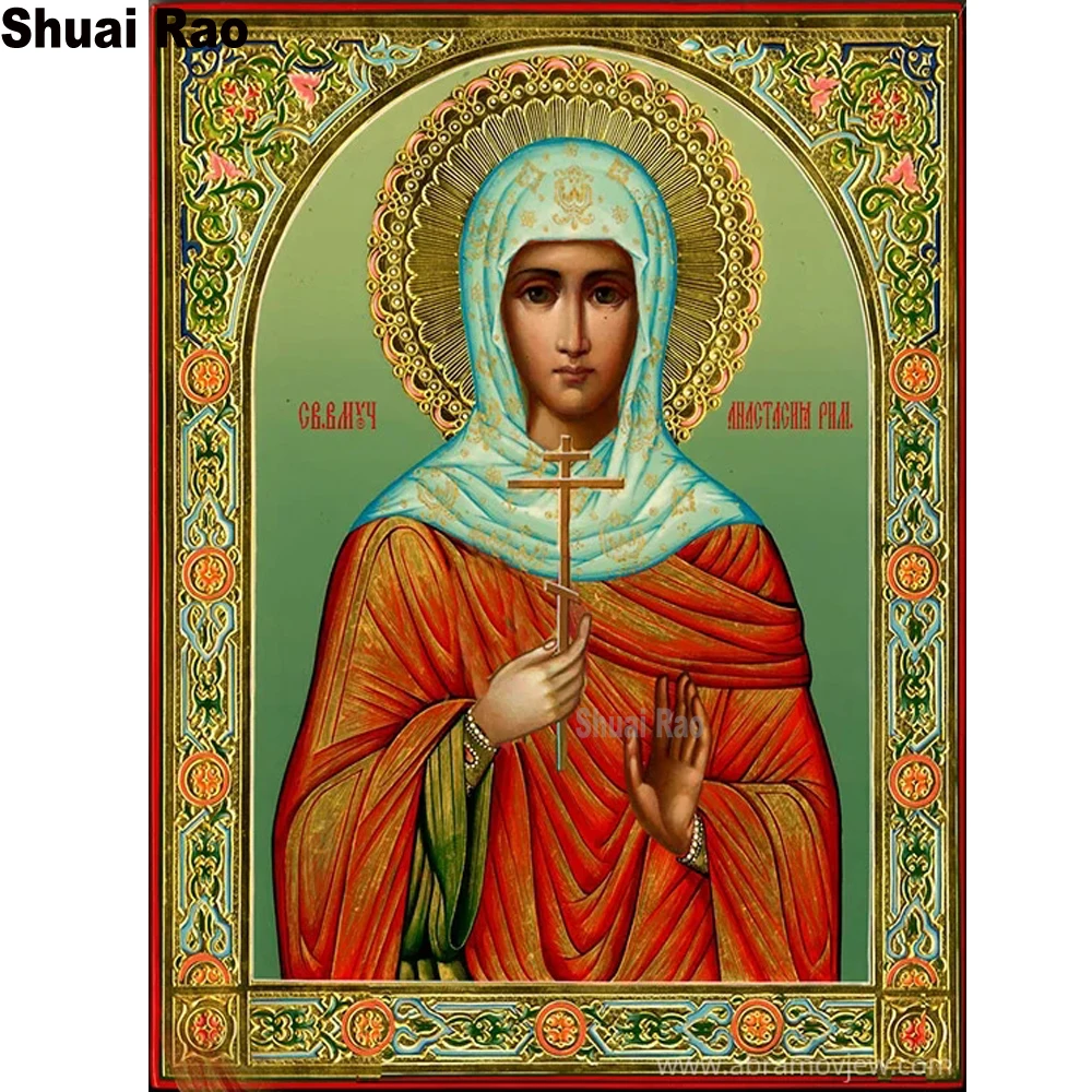 5d картина из круглых страз с изображением религии полная квадратная икона