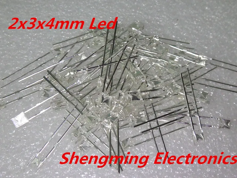 100 шт. 2x3x4 белые светодиодные светоизлучающие диоды|light emitting diode|emitting diodewhite led light |