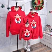 christmas red nose deer sweater children clothing family matching outfits kids hoodies add wool warm family clothes