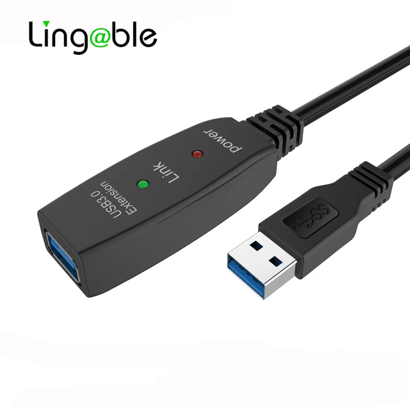 Удлинительный кабель Lingable USB 3 0 длиной 5 м Активный ретранслятор длинные кабели