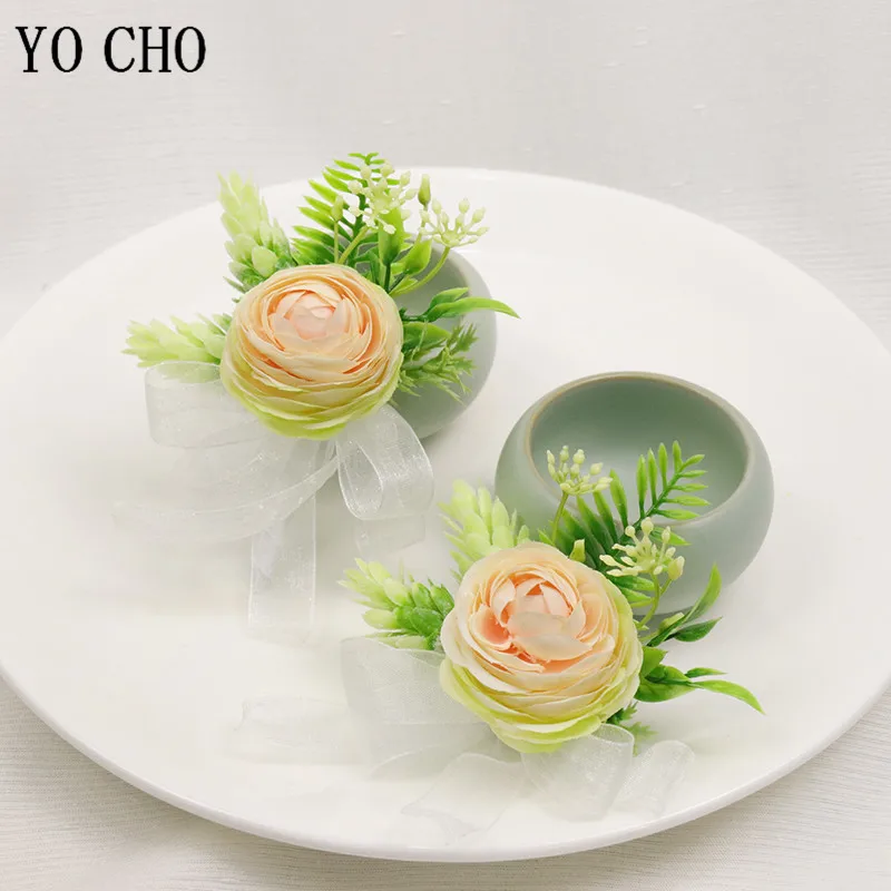 YO CHO свадебные подружки невесты браслет корсаж булавки броши жениха бутоньерки