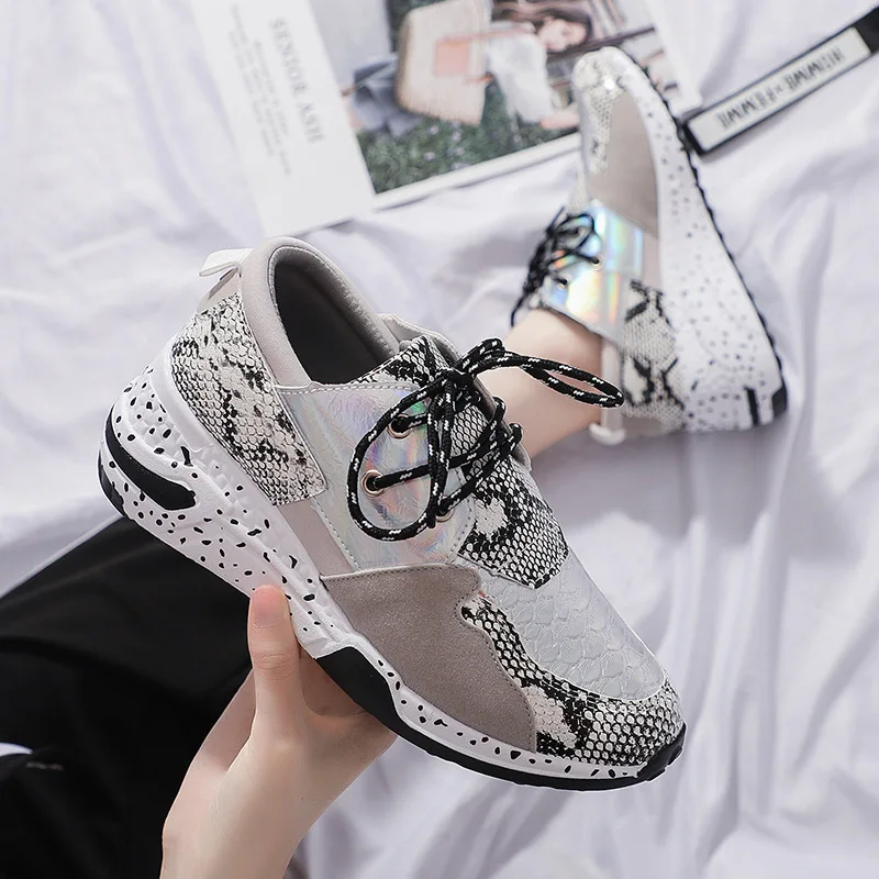 Fujin 2020 осень женские новые шикарные Змеиный узор сапоги из змеиной кожи пятнистые