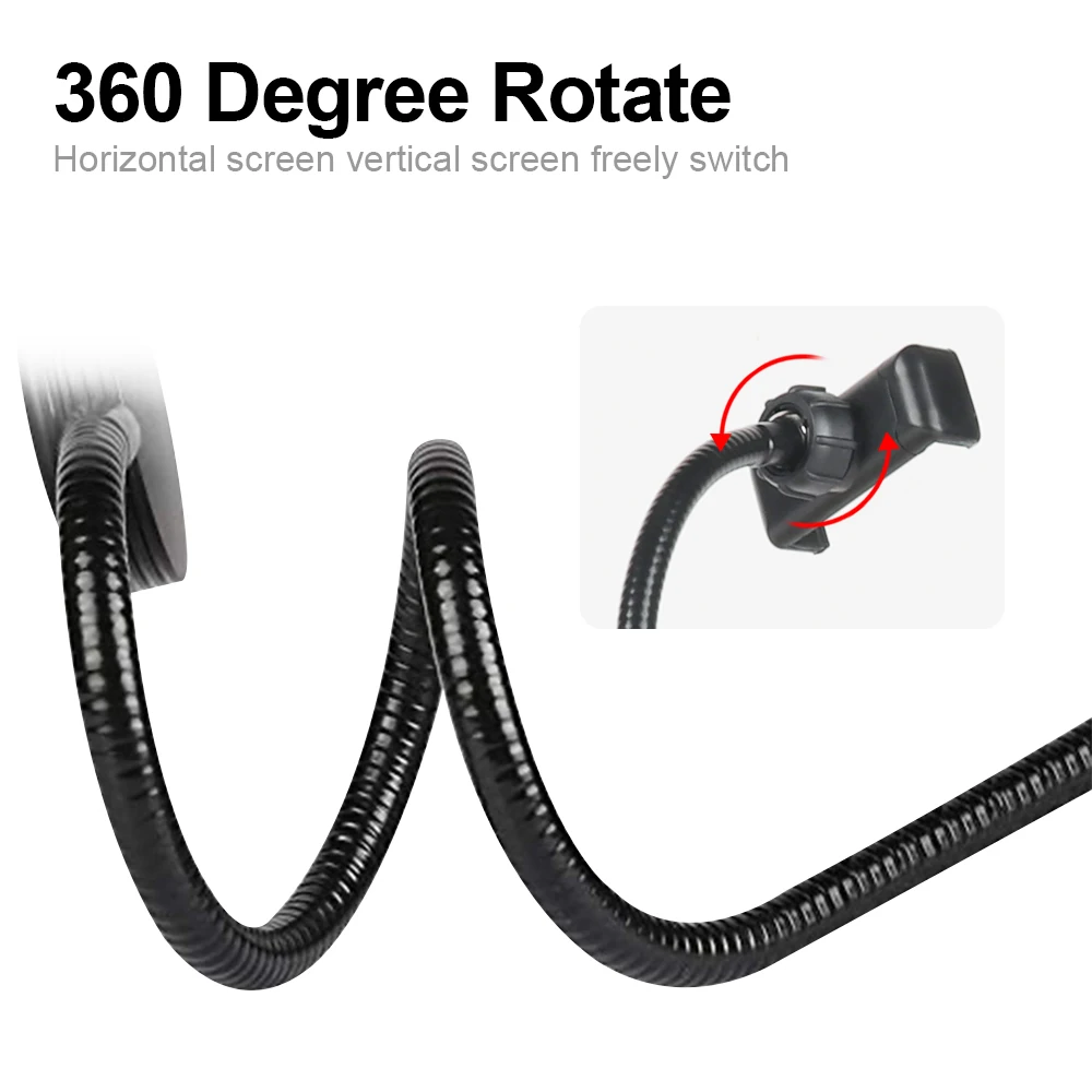 Светодиодный кольцевой светильник для селфи с подставкой гусиная шея и