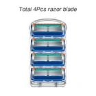 4 шт.упак. бритвенное лезвие для Для мужчин Уход за лицом для бритья Безопасность 5-слойная Нержавеющаясталь бритвы кассета подходит для бритья Gillette Fusion ручка