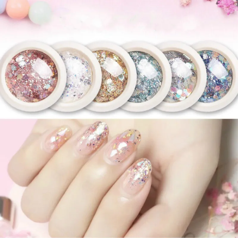 1 коробка голографическая пудра для ногтей блестки ультра тонкие смешанные