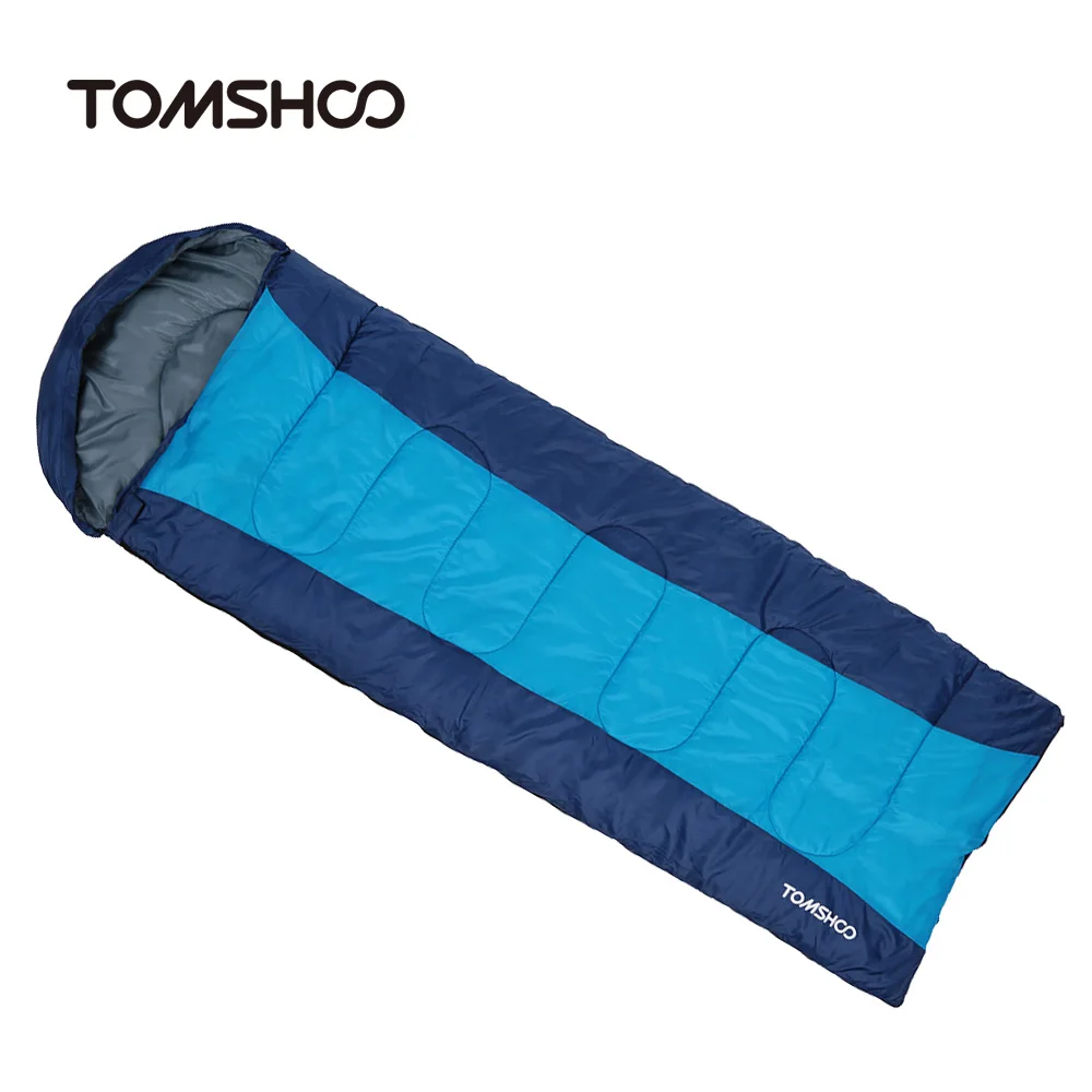 TOMSHOO(190+ 30) x75см теплый Взрослый Открытый конверт с капюшоном спальный мешок Кемпинг путешествия Туризм Многофункциональный Сверхлегкий ленивый мешок