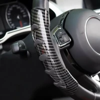 2x universal car steering wheel booster cover carbon fiber non slip cover for audi chevrolet honda civic accord crv accessories