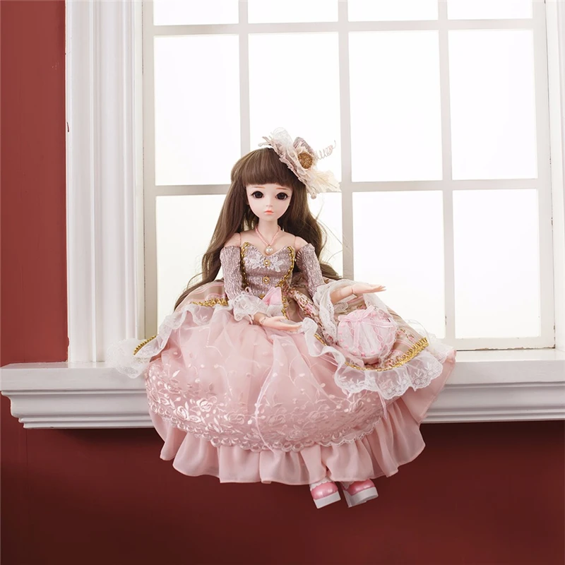 Кукла шарнирная с розовым платьем 60 см 1/3|Куклы| |