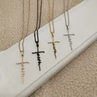 Ожерелье с подвеской в виде надписи, 10 амулетов, из нержавеющей стали, 4 цвета