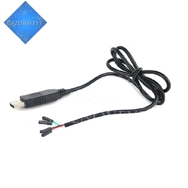 Кабель-преобразователь USB/RS232 TTL UART PL2303HX USB-COM, 1 м, 4 контакта, черные компьютерные кабели, соединители
