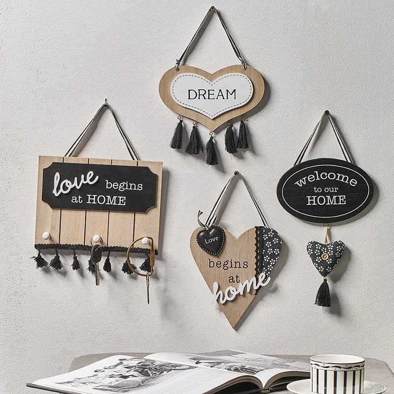 Настенный декор для двери креативный деревянный домашний подвесной гостиной