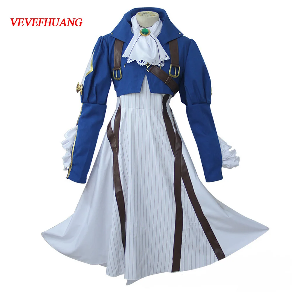 VEVEFHUANG животных фиолетовый Evergarden платье Косплэй аниме костюм Для женщин костюмы
