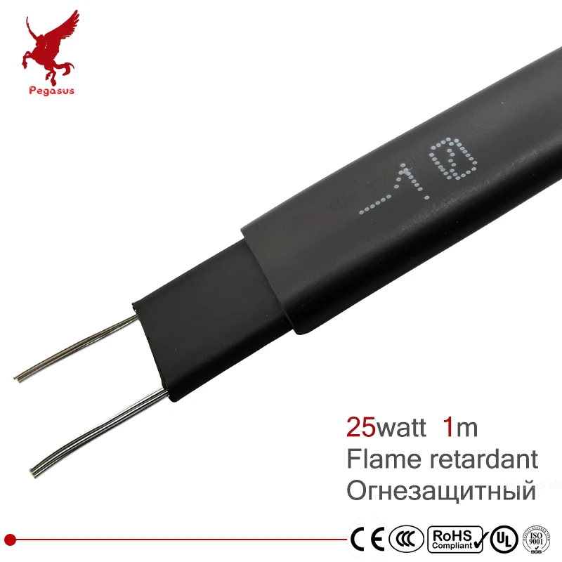 1 м 220 В огнестойкий нагревательный кабель W = 10 мм саморегулируемый для защиты