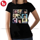 Женская хлопковая Футболка с круглым вырезом, коротким рукавом и графическим принтом