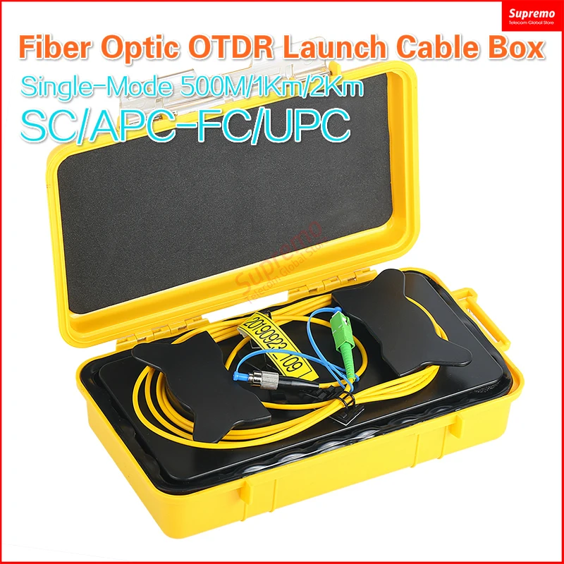 

SC/APC-FC/UPC Optic OTDR Launch Cable for 500M 1Km 2Km 1310/1550nm Zone Eliminator Box SC APC to FC UPC Single-Mode Fiber Rings