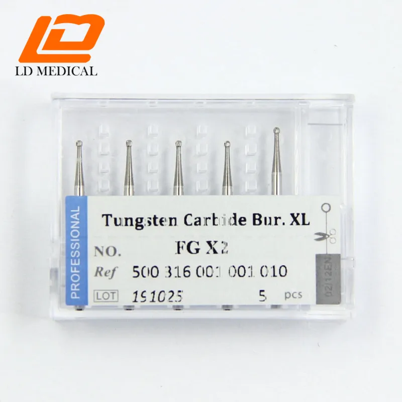 

Dental Oral Surgical Burs of Tungsten Carbide 001/010 FG X2 Long diamond shank of High speed 5pcs diamond burs for dentists oral