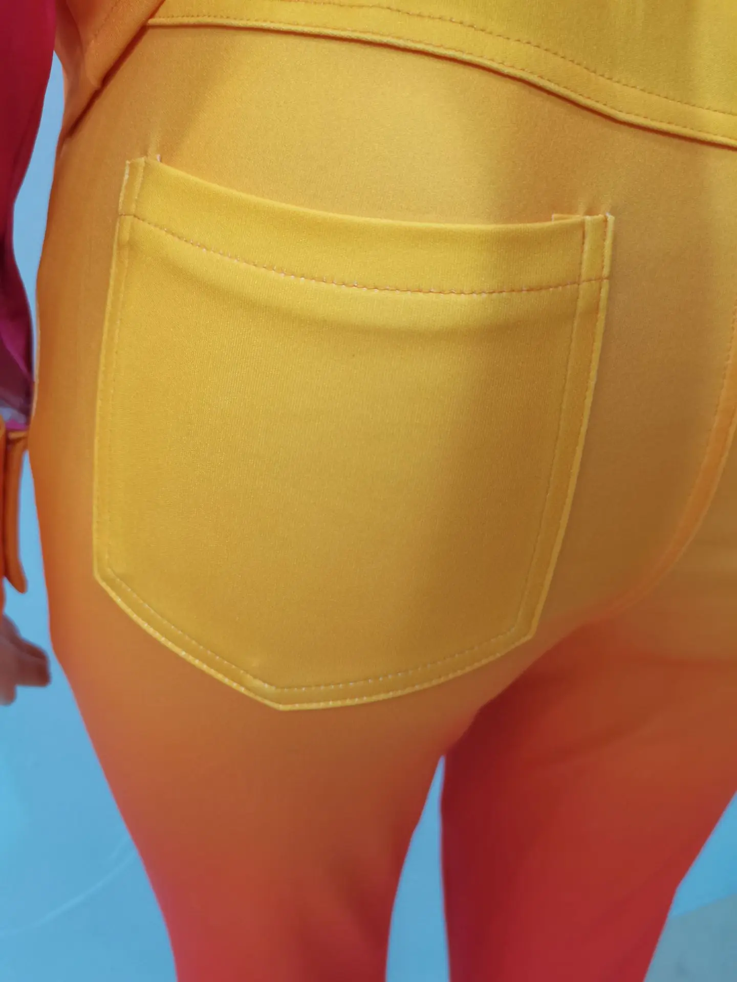 

two Piece Set Women Set Fall Clothing Gradient Print Office Lady Uniform Shirt Top Leggings Matching Set Wholesale Dropshipping