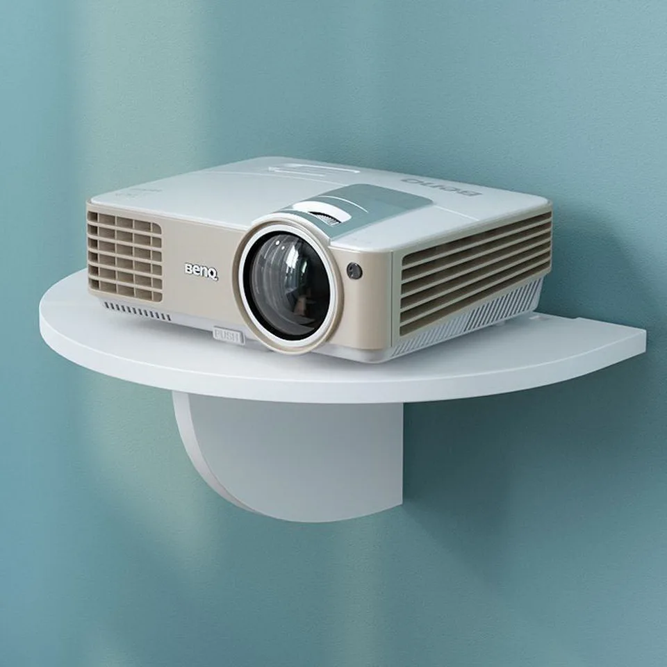 Настенная круглая плавучая декоративная полка-проектор полка для хранения