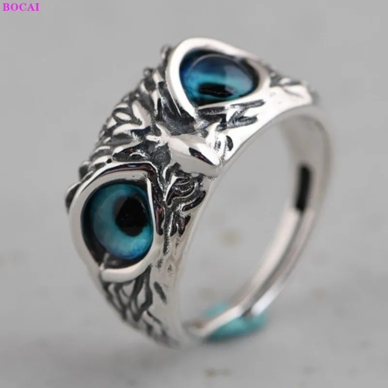 Женское кольцо из серебра 2021 пробы с головой совы | Украшения и аксессуары