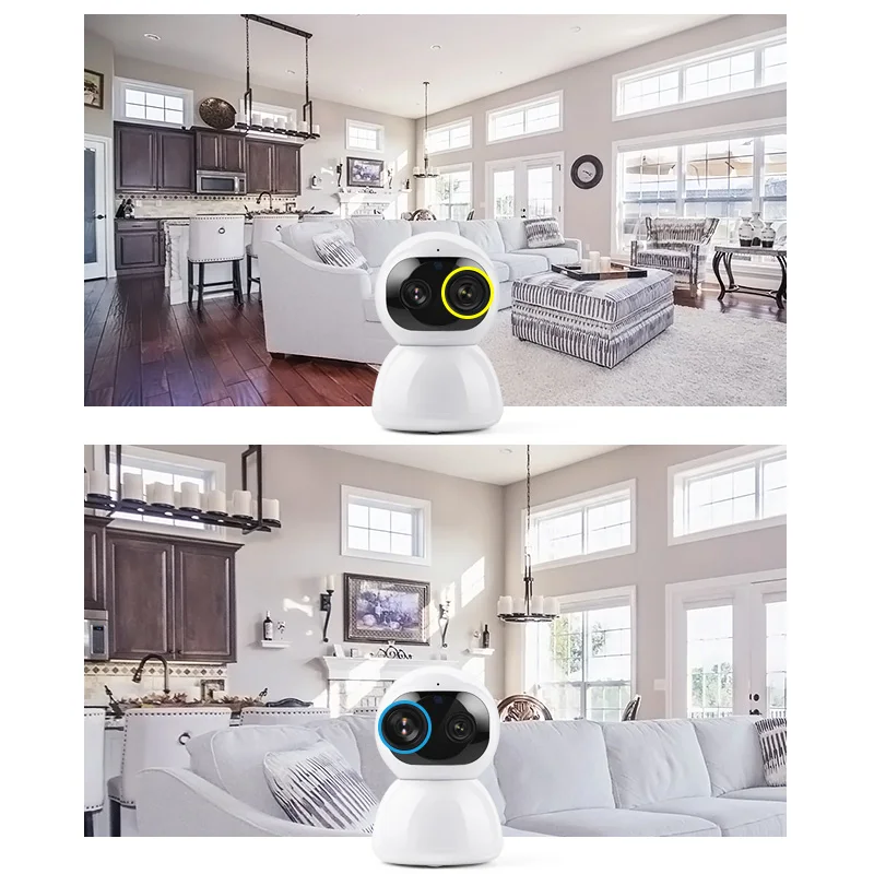 1080P 2.0MP с двумя объективами 8X зум Камера Wi-Fi автоматическое слежение за Облако IP