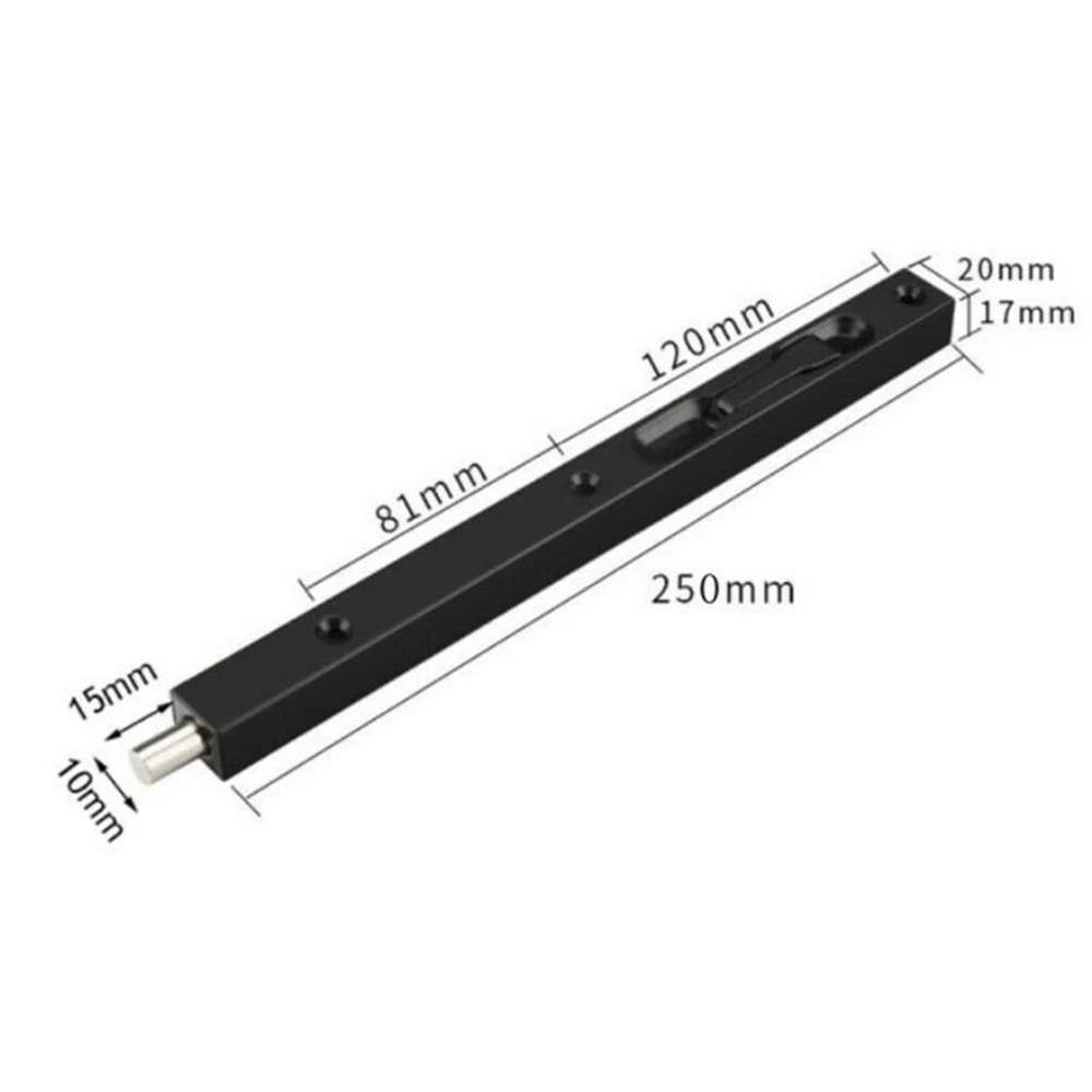 Для французских дверей деревянная дверь с утапливаемым болтом 10 дюймов черная