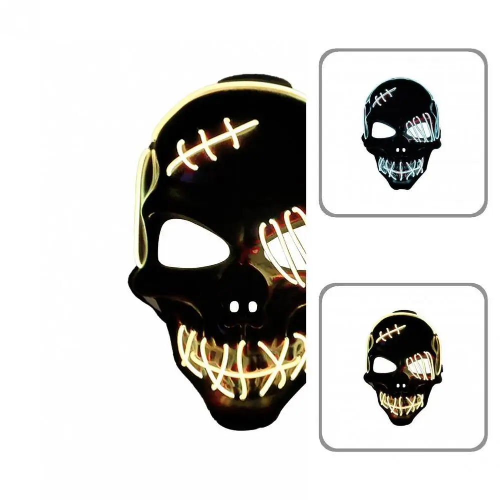 

Gifts Delicate Halloween LED Cosplay Face Cover LED Party Face Cover Glowing for Disco