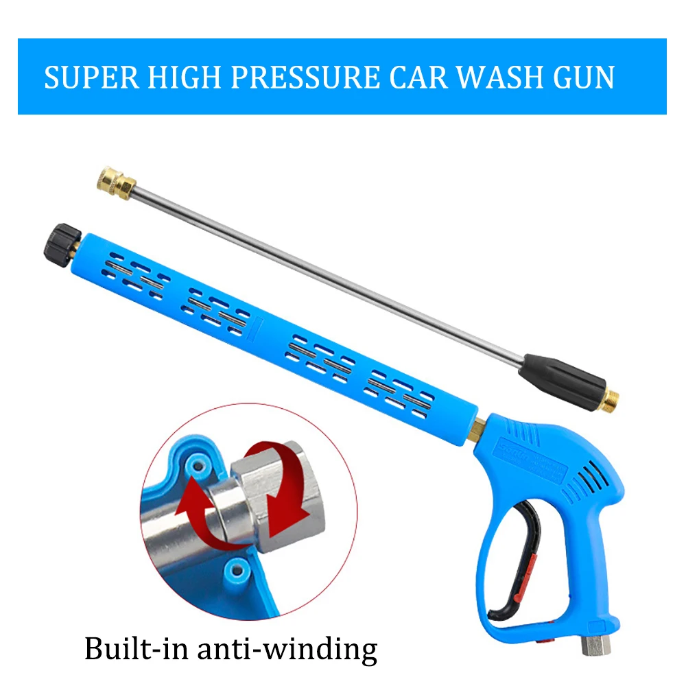 

Supper High Pressure Water Gun Head Metal Contact Lengthened Water Gun 110CM Ceramic Valve Core Pressure 390KG Anti-winding Gun