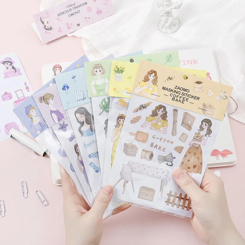 

Kawaii клейкая наклейка s Скрапбукинг милый мультяшный Справочник DIY Наклейка дневник стикер Канцтовары 06570