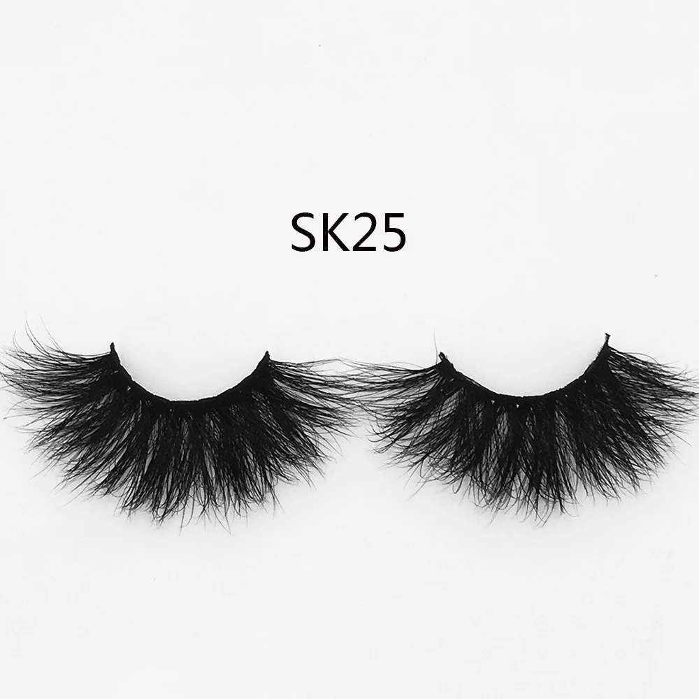 SK25 25 мм 3D норковые ресницы накладные ресницы крест-накрест Пышные ресницы для наращивания натуральные накладные ресницы инструменты для макияжа - Цвет: SK25