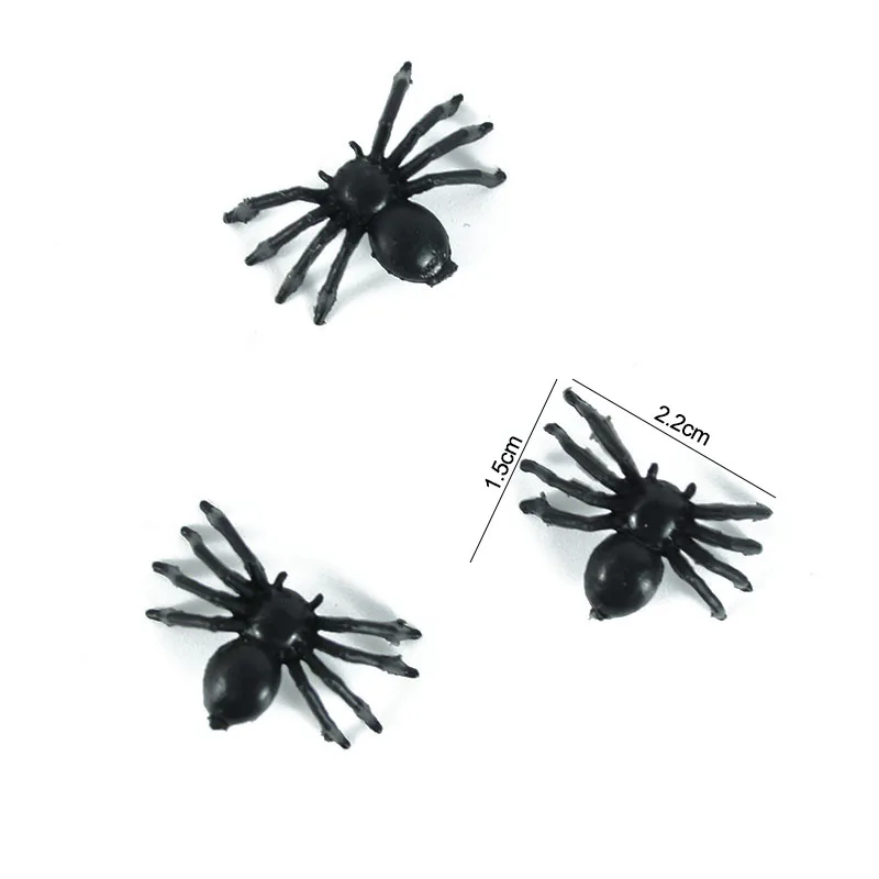 

50pcs/lot Halloween Party Mini Luminous Spider Glow In The Dark Simulated Plastic Spider Horror Props For Halloween Decoration
