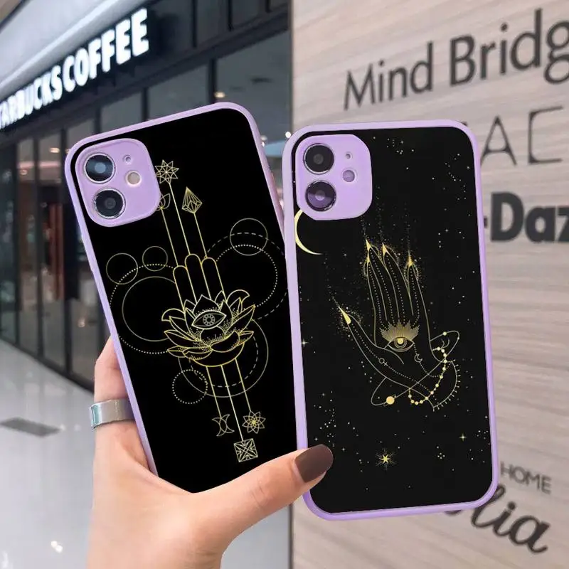 

Hamsa hand luck totem Arabic culture Phone Case Matte Transparent for iPhone 7 8 11 12 s mini pro X XS XR MAX Plus cover funda