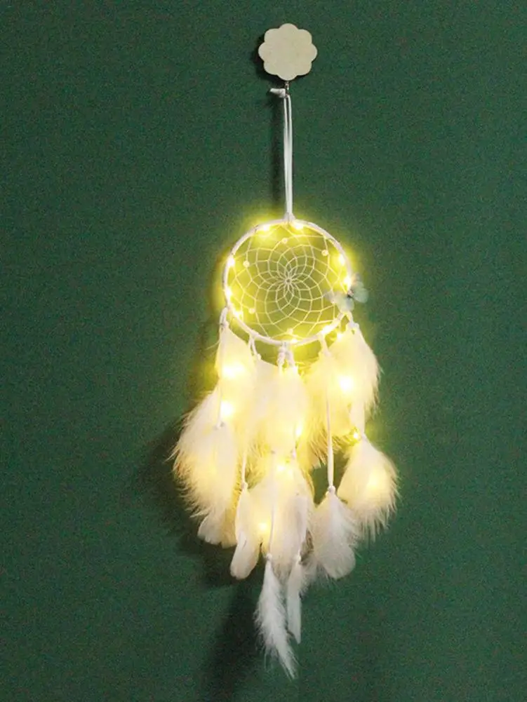 Светильник Ловец снов настенный светильник с белой бабочкой маленький Ночной на