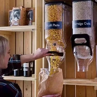 bulky food dispenser food container for supermarket bar store home or office black cereal dispenser bulk food bins