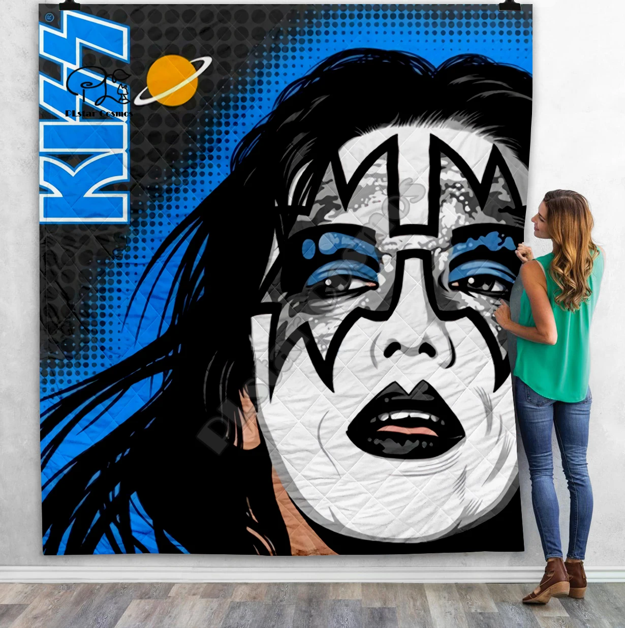 

Детское одеяло с 3D принтом KISS Rock & Roll All Nite вечерние, мягкое теплое тонкое одеяло с хлопковым покрытием, стиль 4