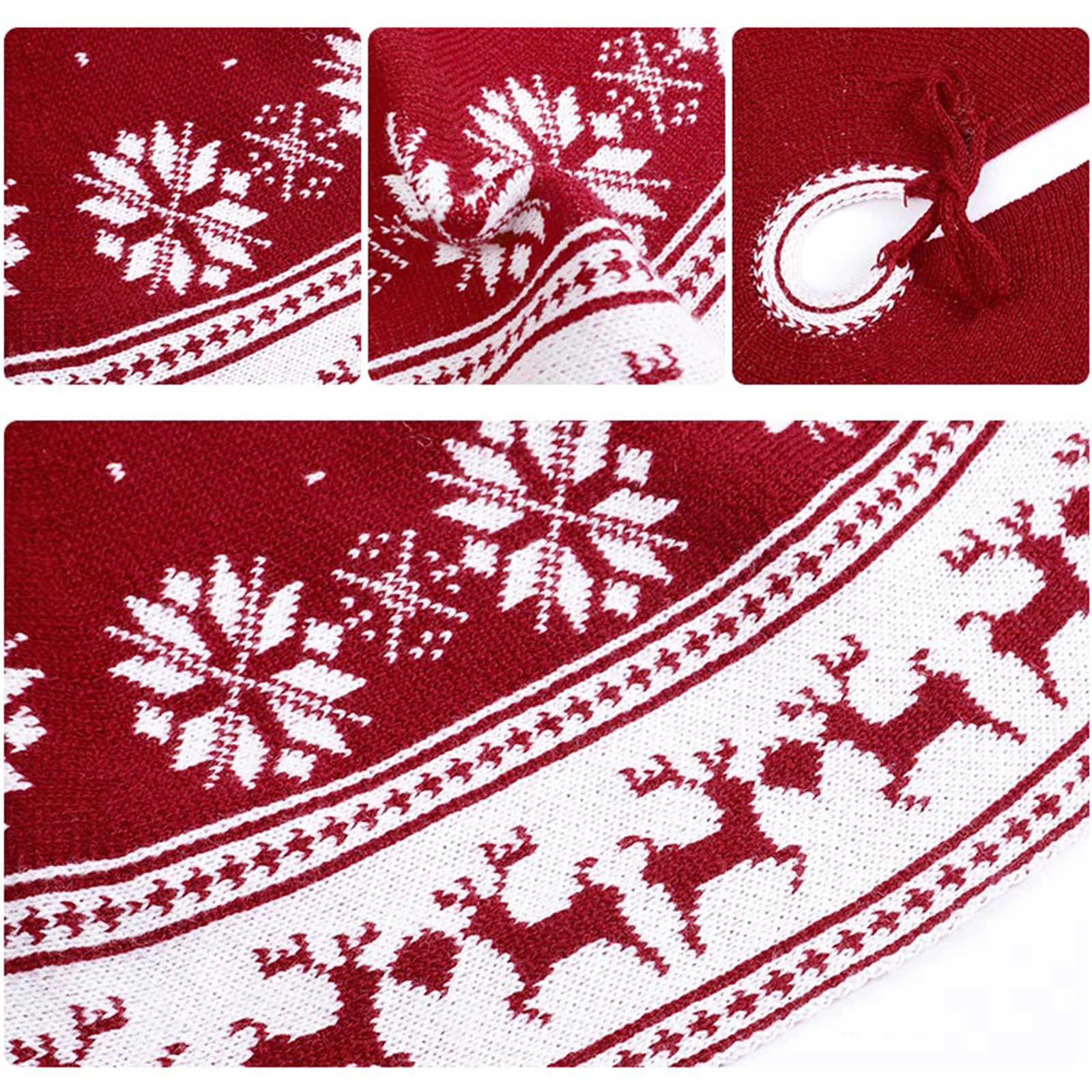 

48 Inch Large Christmas Tree Skirt Reusable Xmas Tree Skirt for Christmas Decorations Tree Ornaments Holiday Festivals Gift