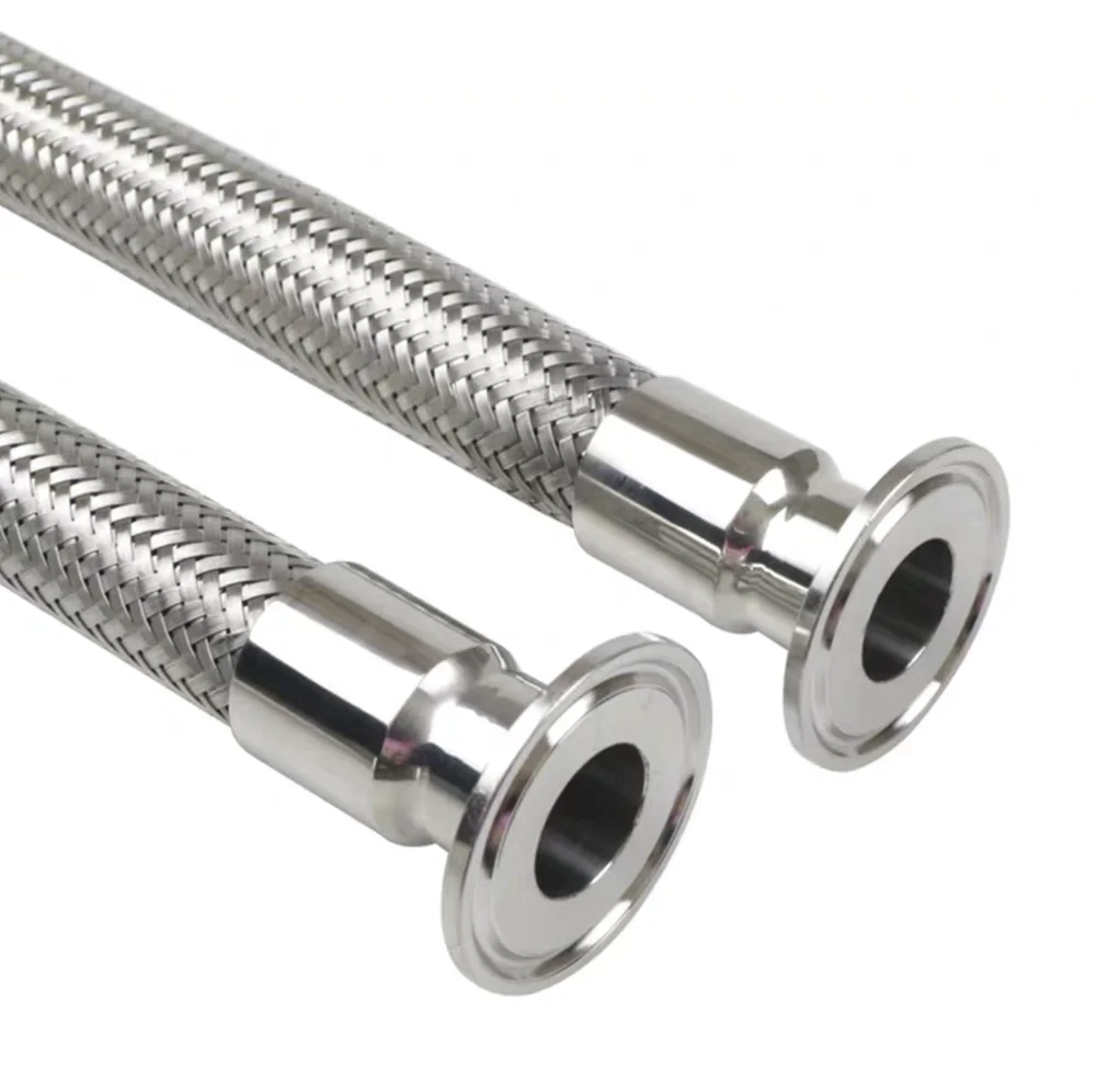 Наконечник 51 мм (1 5 дюйма DN40) 64 плетеный гибкий шланг с тройным зажимом для