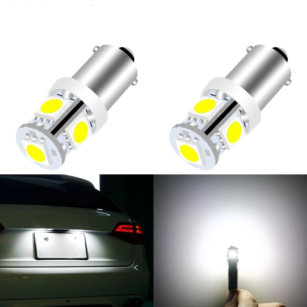 2 шт. T10 BA9 BA9S 5SMD 5050 Автомобильный светодиодный индикатор габаритный боковой