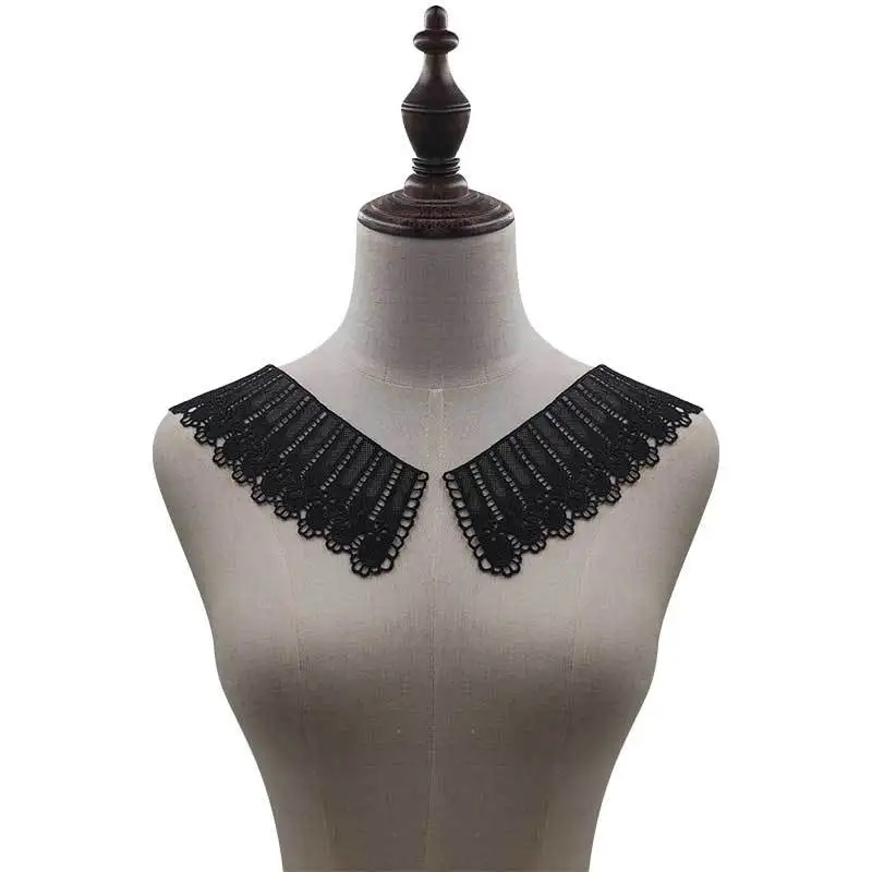 Водорастворимый кружевной воротник искусственный шелк вышитый галстук женские