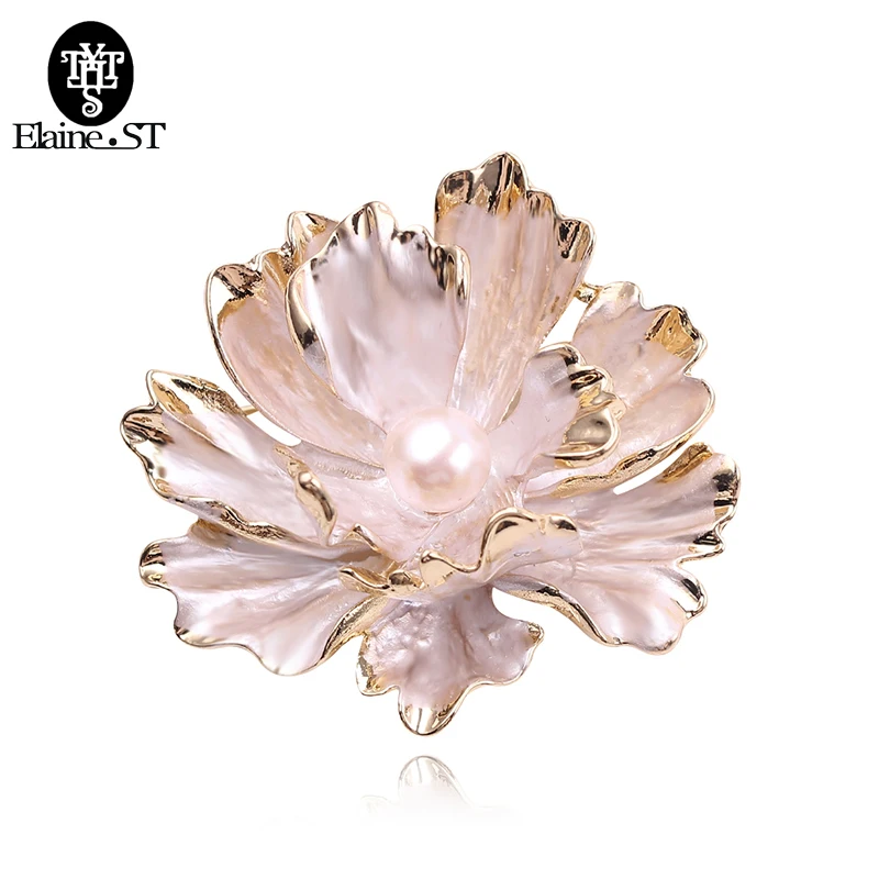 

Благородная Женская Брошь в виде пиона, Венецианский жемчуг, подарок для женщин, для костюма, шикарное ювелирное изделие, для платья, вечери...