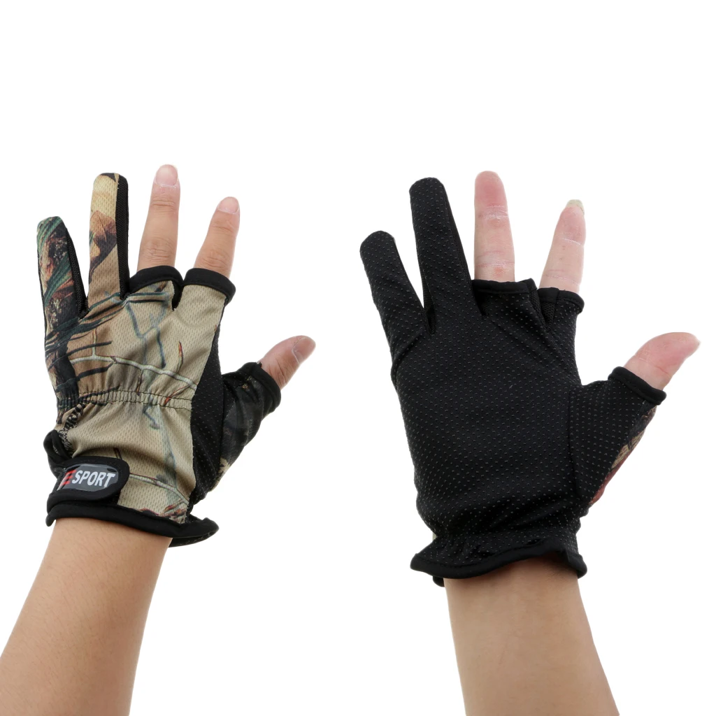 1 пара перчатки для рыбалки с 3 пальцами занятий спортом на открытом воздухе охоты
