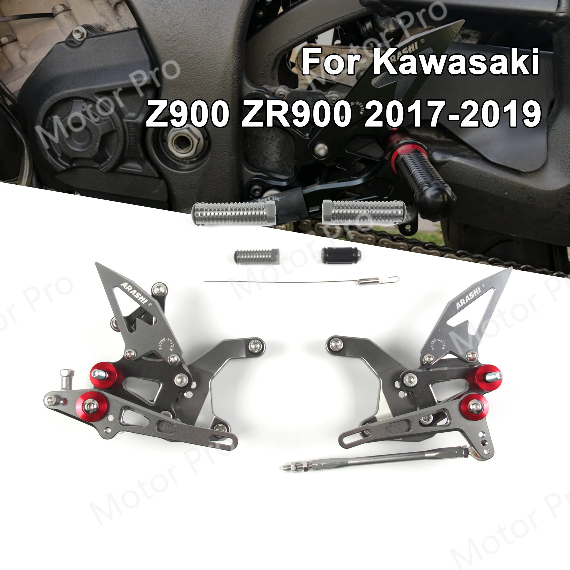 

Регулируемые подножки для KAWASAKI ZR900 2017 2018 2019 Z900 Z-900 ZR 900 подножки для мотоцикла Подножки педаль заднего хода