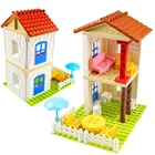 Конструктор большого размера, Детский конструктор для стены, крыши, двери, окна, аксессуары для сборки дома, совместим с фирменными блоками, игрушки сделай сам для детей