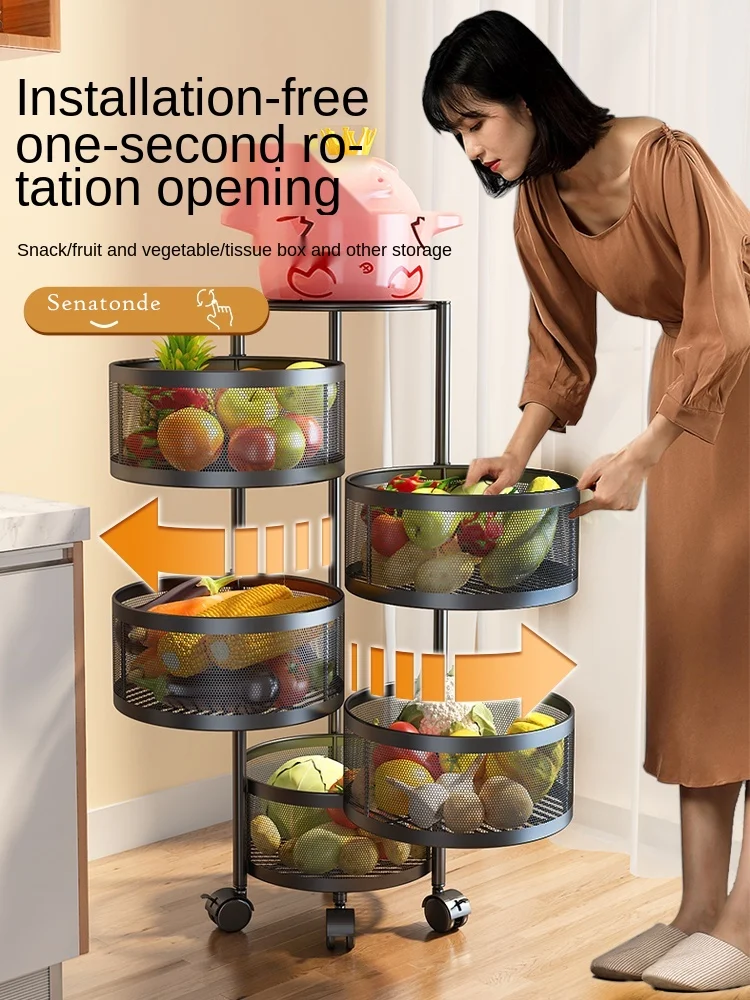 

Multilayer Shelf Organizer Multi-function Kitchen Pantry Dish Rack Bathroom items Sitting Room Trolley Floor Type Storage Rack